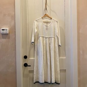 Eka Linen Turkey Dress White